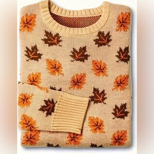 Imitation Kiel James Patrick Autumn Leaf Sweater - Apricot, Orange, Brown
